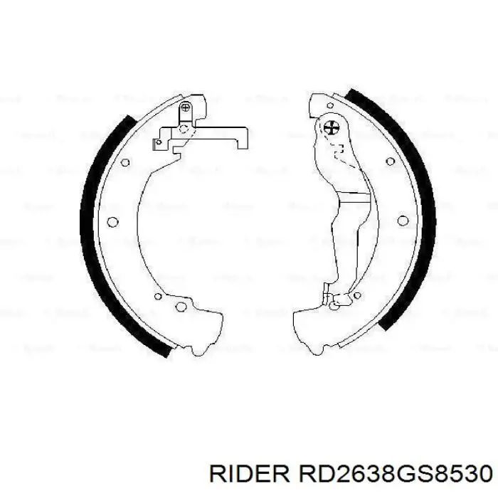 Купить RD2638GS8530 Rider Задние барабанные тормозные колодки