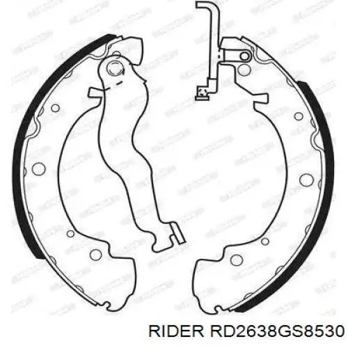 Задние барабанные колодки RD2638GS8530 Rider