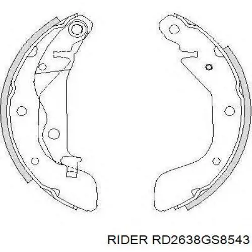 Тормоза рабочие задние ножные и тормозные барабаны Rider RD2638GS8543 цена, от 10.59 USD