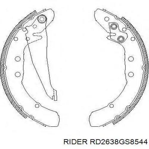 Задние барабанные колодки RD2638GS8544 Rider