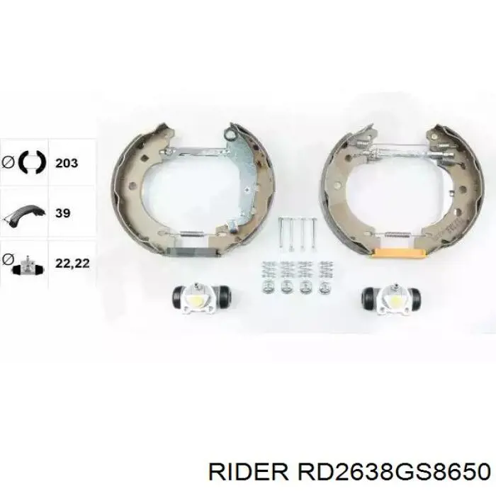 Тормоза рабочие задние ножные и тормозные барабаны Rider RD2638GS8650 цена, от 16.48 USD