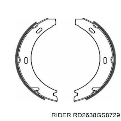 Compre RD2638GS8729 Rider Sapatas do freio traseiras de tambor