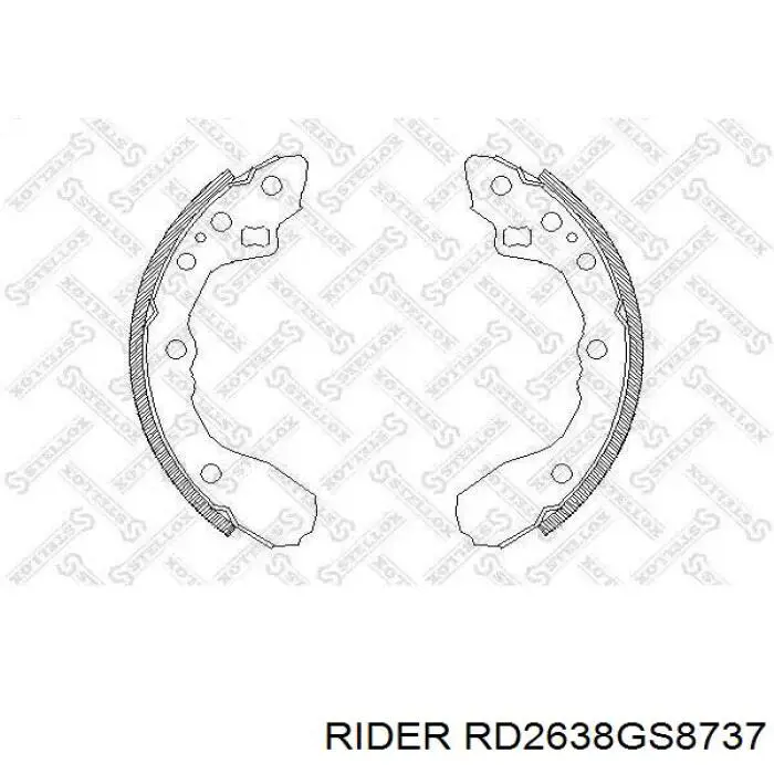 Тормоза рабочие задние ножные и тормозные барабаны Rider RD2638GS8737 цена, от 13.77 USD