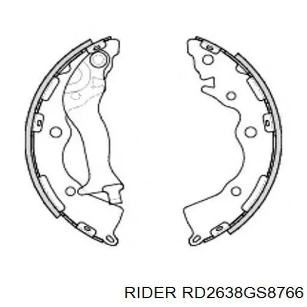 Задние барабанные колодки RD2638GS8766 Rider