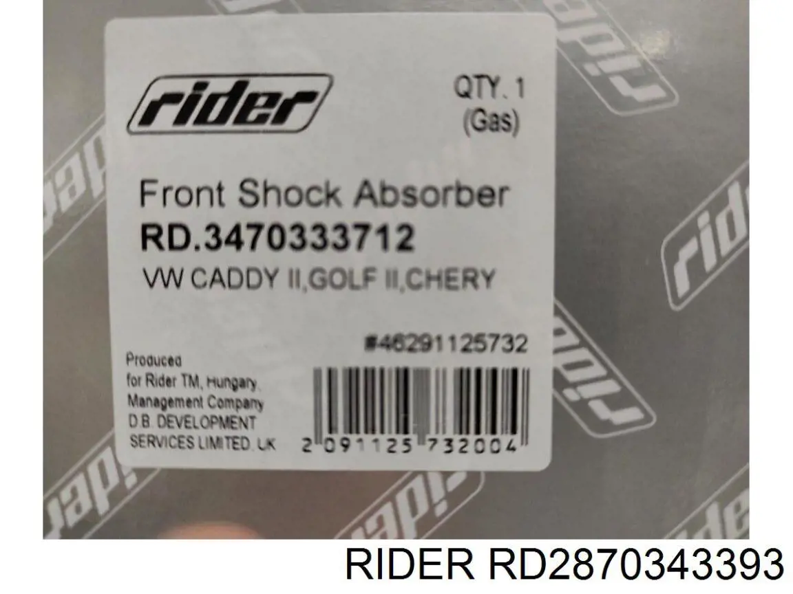 Стойка амортизатора задняя Rider RD2870343393 цена, от 21.29 USD