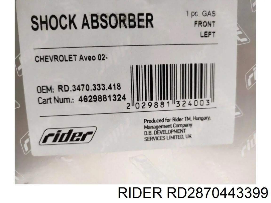 Compre RD2870443399 Rider Amortecedor traseiro