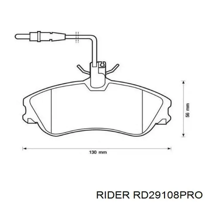RD29108PRO Rider Колодки передние