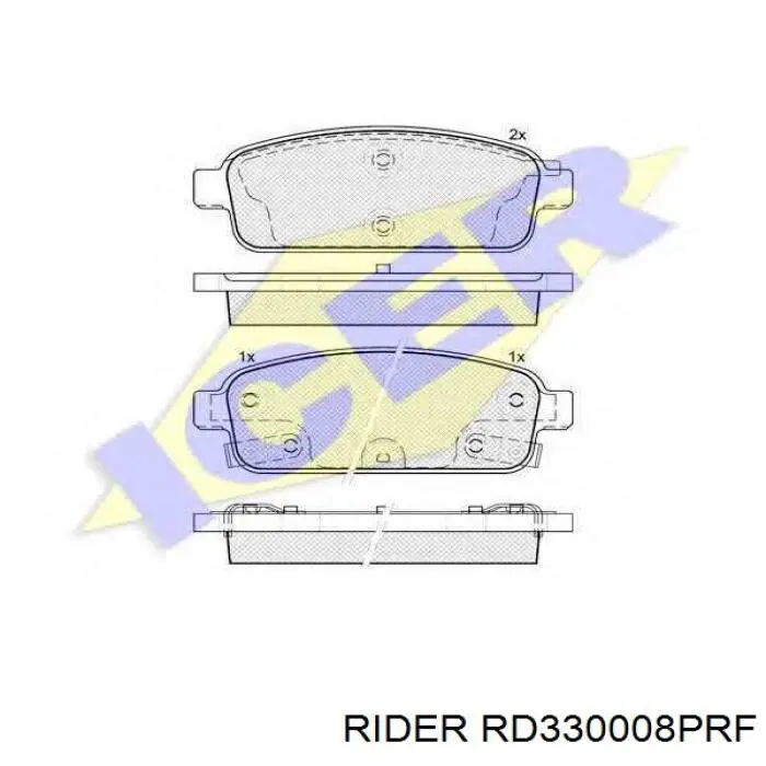 RD.330008PRF Rider задние тормозные колодки