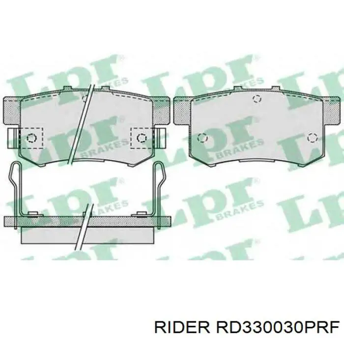 Pastillas de freno traseras RD330030PRF Rider