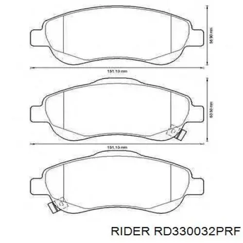 Передние тормозные колодки RD330032PRF Rider
