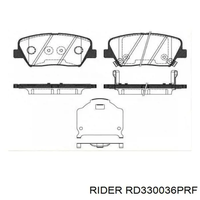 Передние тормозные колодки RD330036PRF Rider