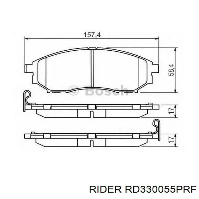Передние тормозные колодки RD330055PRF Rider