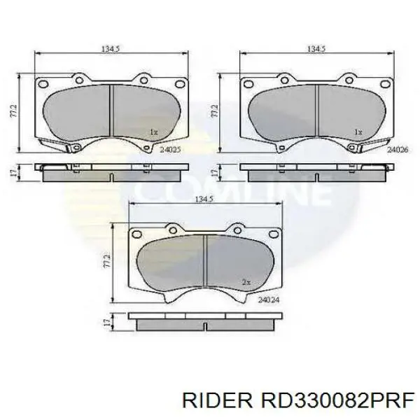 Колодки Rider RD330082PRF цена, от 35.24 USD