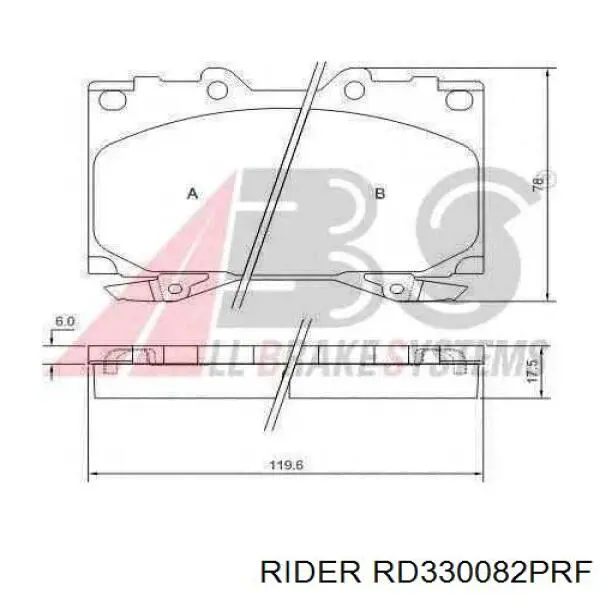 RD330082PRF Rider Колодки передние