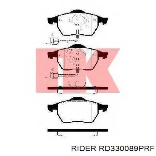 RD330089PRF Rider колодки тормозные передние дисковые
