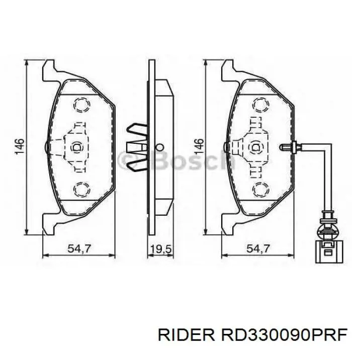 Колодки Rider RD330090PRF цена, от 20.29 USD