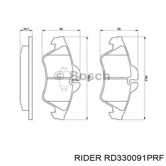 RD330091PRF Rider Колодки передние