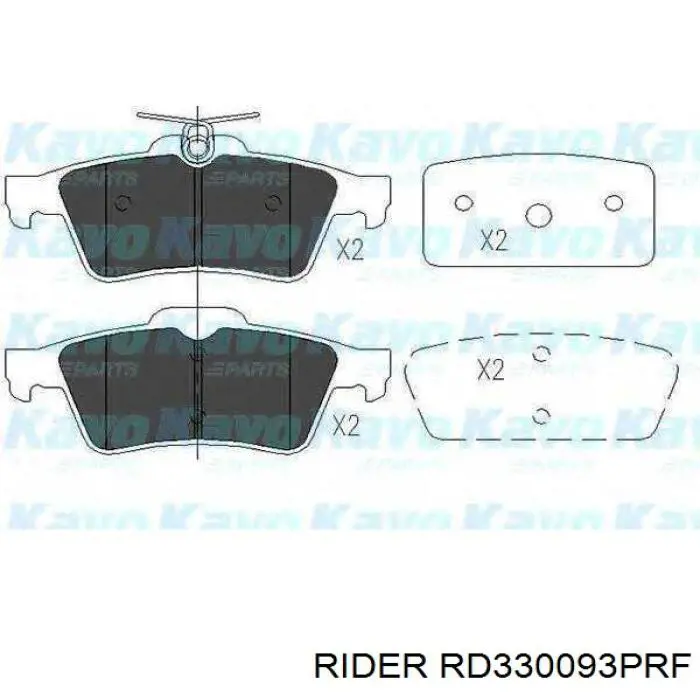 Задние тормозные колодки RD330093PRF Rider