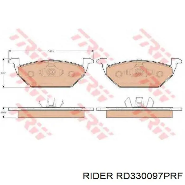 RD330097PRF Rider Колодки передние