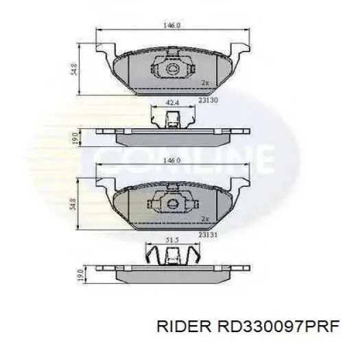 Колодки Rider RD330097PRF цена, от 19.06 USD
