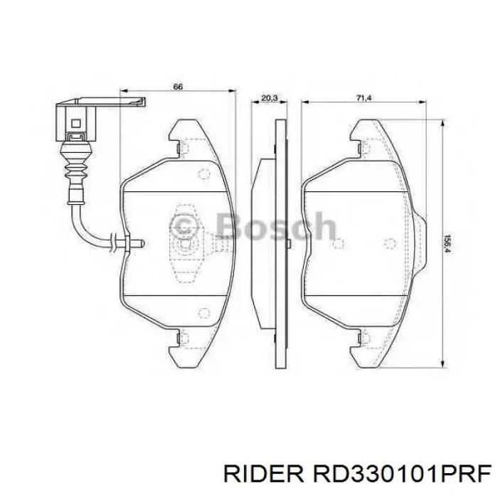 Pastillas de freno delanteras RD330101PRF Rider