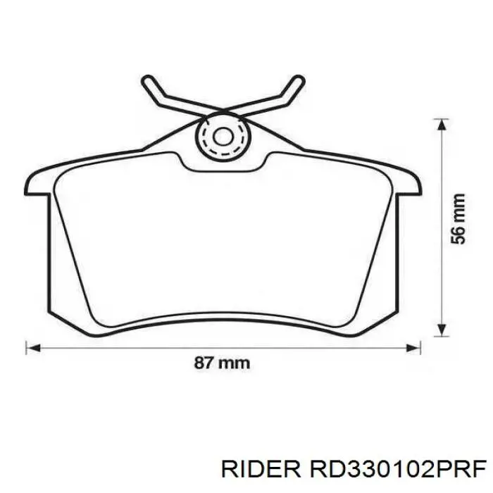 Купить RD330102PRF Rider Колодки тормозные задние, дисковые