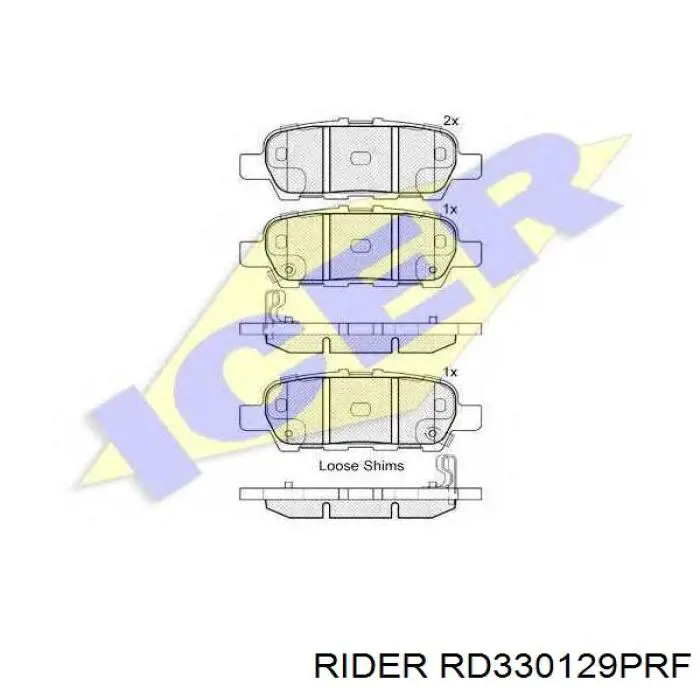 Задние тормозные колодки RD330129PRF Rider