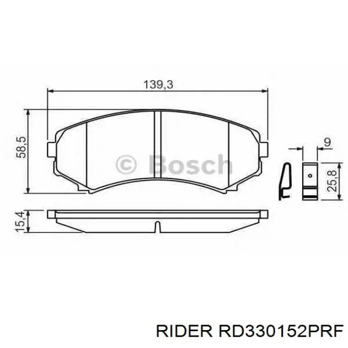 Купить RD330152PRF Rider Колодки тормозные