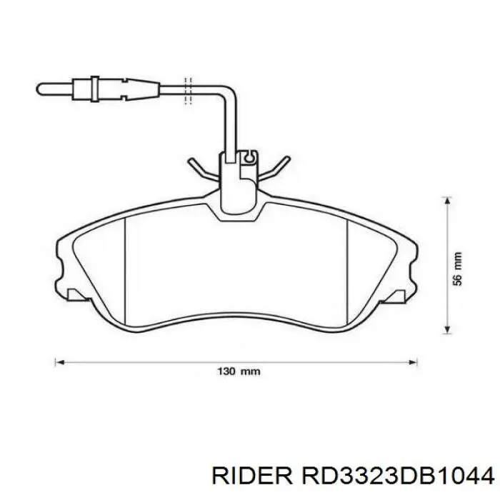 Передние тормозные колодки RD3323DB1044 Rider