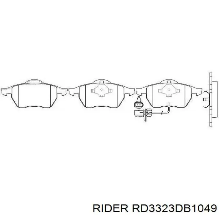 Передние тормозные колодки RD3323DB1049 Rider
