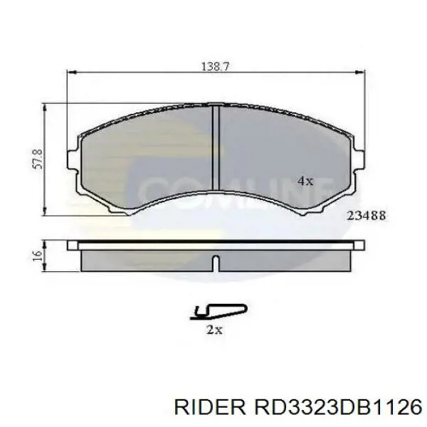 RD3323DB1126 Rider Колодки передние