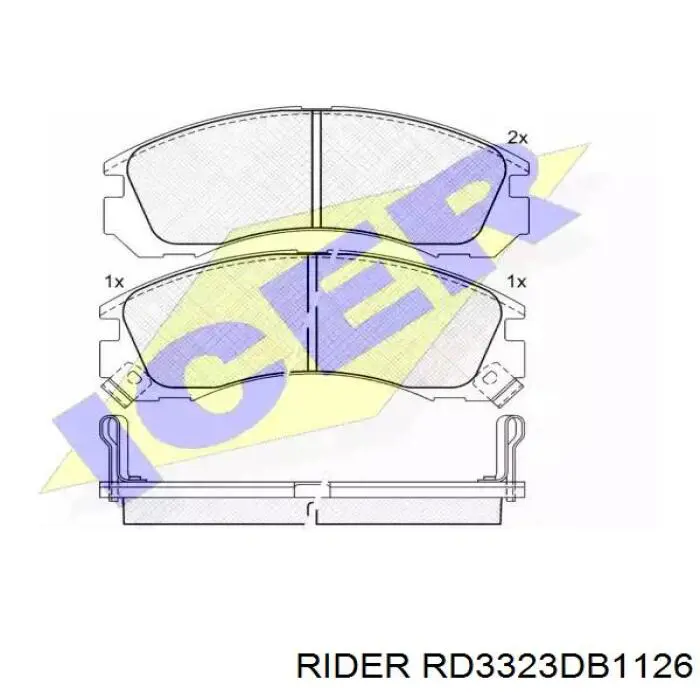 Колодки Rider RD3323DB1126 цена, от 19.25 USD