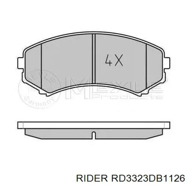 Передние тормозные колодки RD3323DB1126 Rider