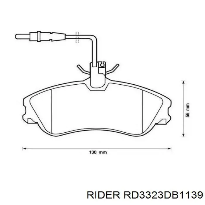 Pastillas de freno delanteras RD3323DB1139 Rider