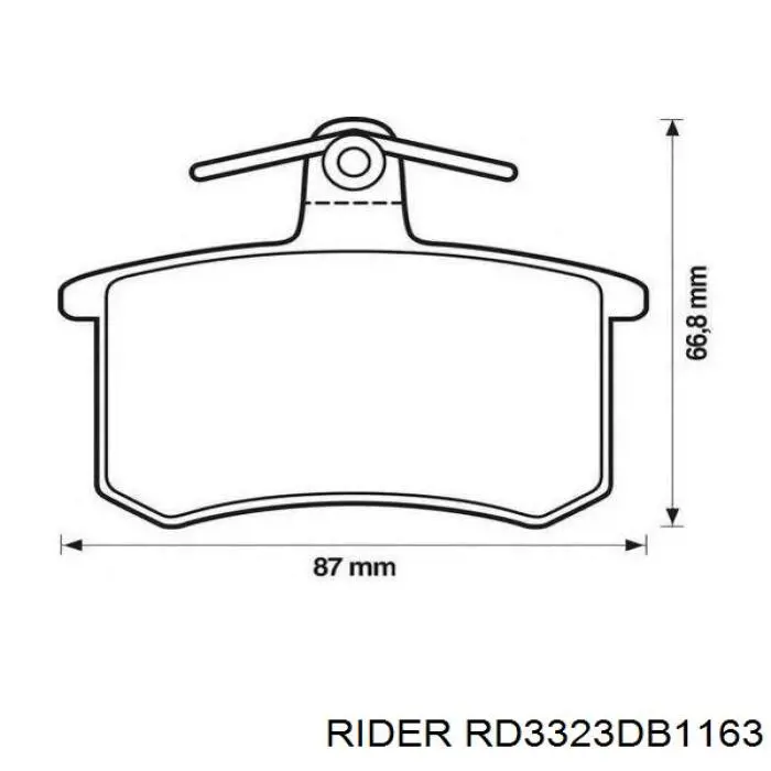 Задние тормозные колодки RD3323DB1163 Rider