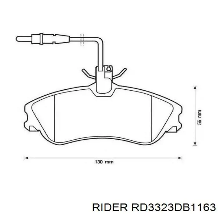 Задние тормозные колодки RD3323DB1163 Rider