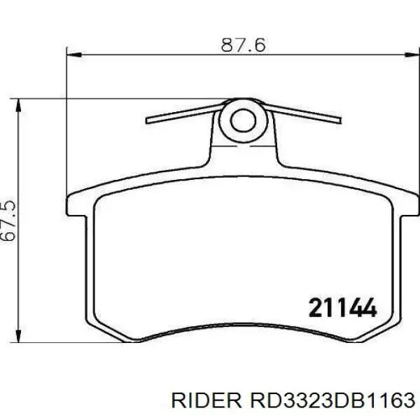 RD3323DB1163 Rider Колодки тормозные дисковые комплект
