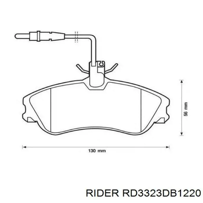 Колодки Rider RD3323DB1220 цена, от 17.96 USD