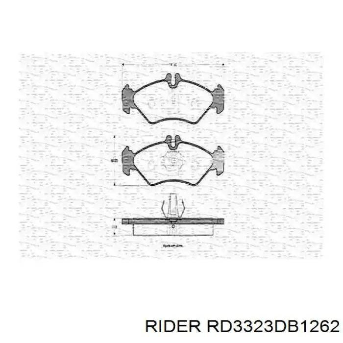 Купить RD3323DB1262 Rider Колодки тормозные задние, дисковые