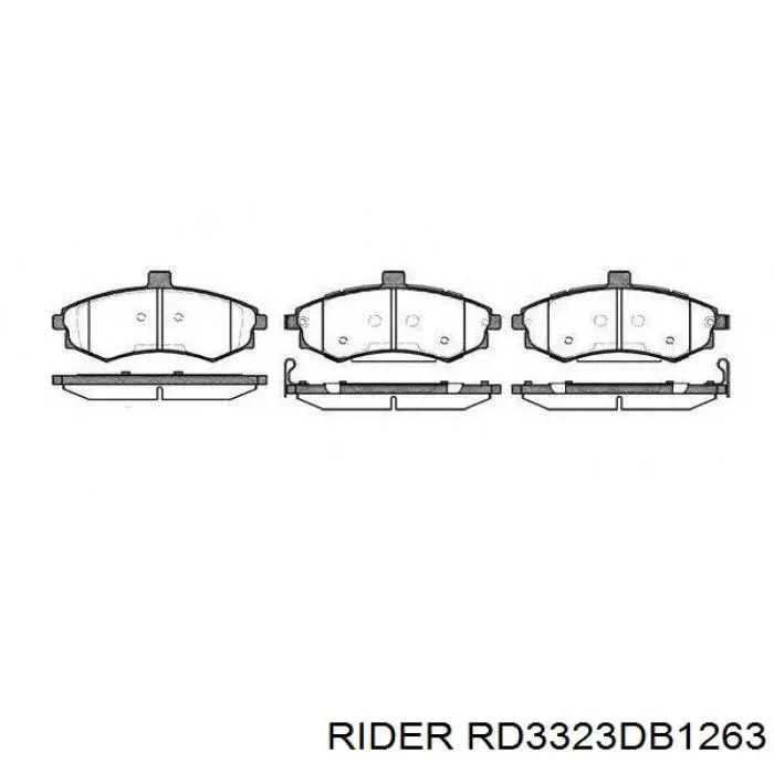 Колодки дисковые  Rider RD3323DB1263 цена, от 18.99 USD