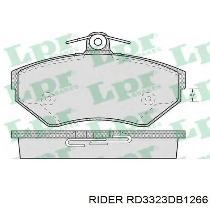 Передние тормозные колодки RD3323DB1266 Rider