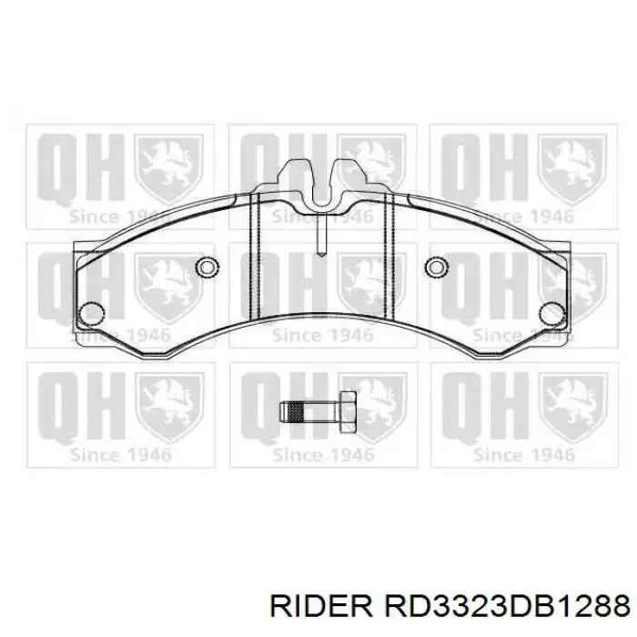 Колодки Rider RD3323DB1288 цена, от 16.74 USD