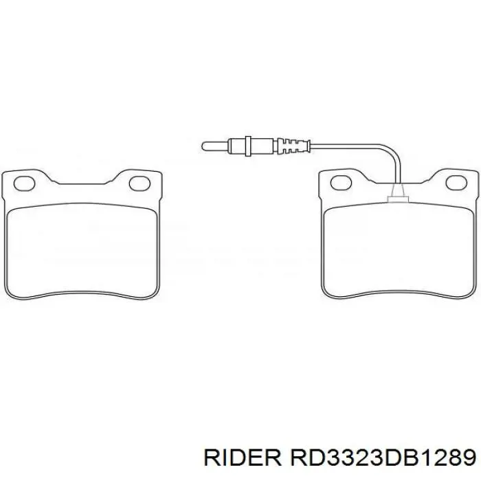 Колодки дисковые  Rider RD3323DB1289 цена, от 12.80 USD