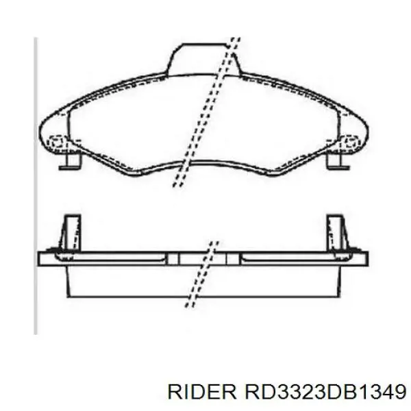 Колодки Rider RD3323DB1349 цена, от 10.57 USD