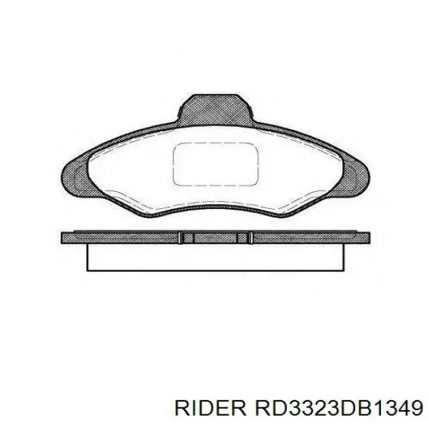 Передние тормозные колодки RD3323DB1349 Rider