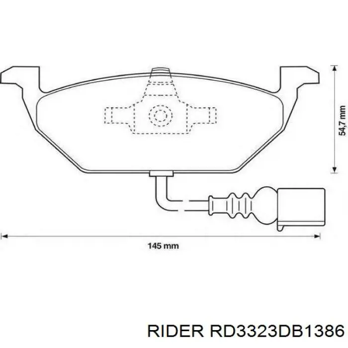 Pastillas de freno delanteras RD3323DB1386 Rider