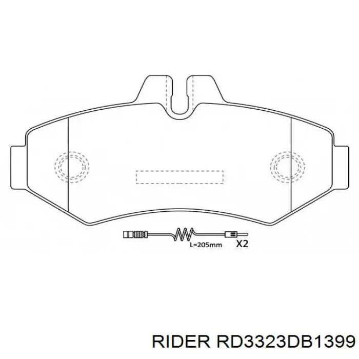RD3323DB1399 Rider Колодки тормозные дисковые комплект