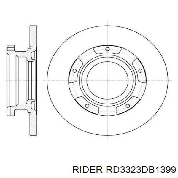 Задние тормозные колодки RD3323DB1399 Rider
