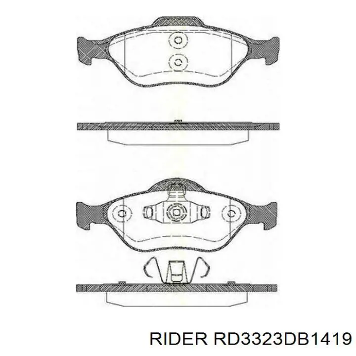 Колодки Rider RD3323DB1419 цена, от 16.89 USD