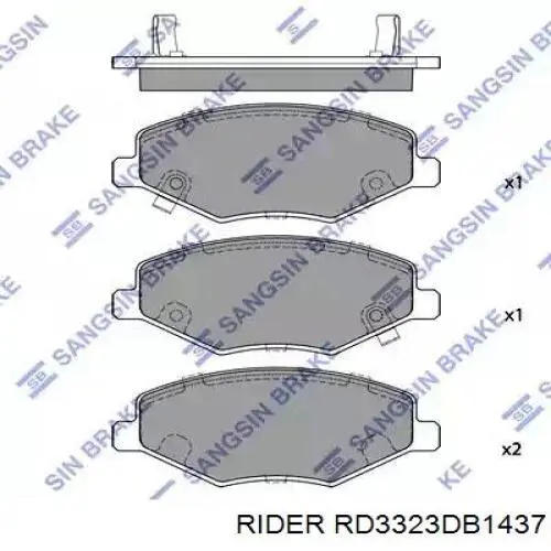 Колодки Rider RD3323DB1437 цена, от 14.09 USD